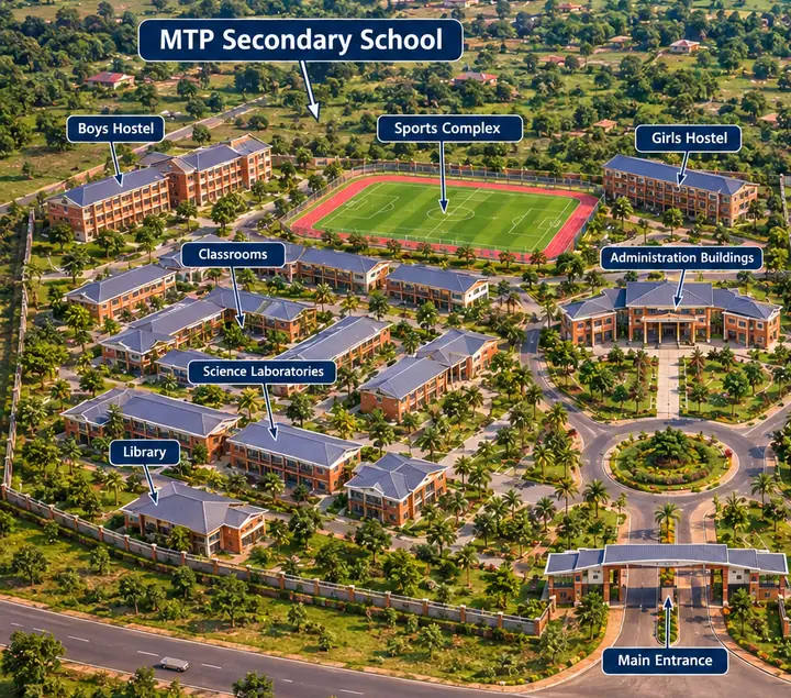 Proposed campus concept, not an existing building: MTP Secondary School.